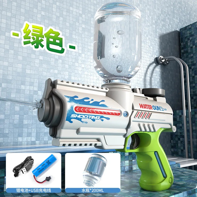 Elektryczny pistolet na wodę – automatyczny blaster wodny na lato