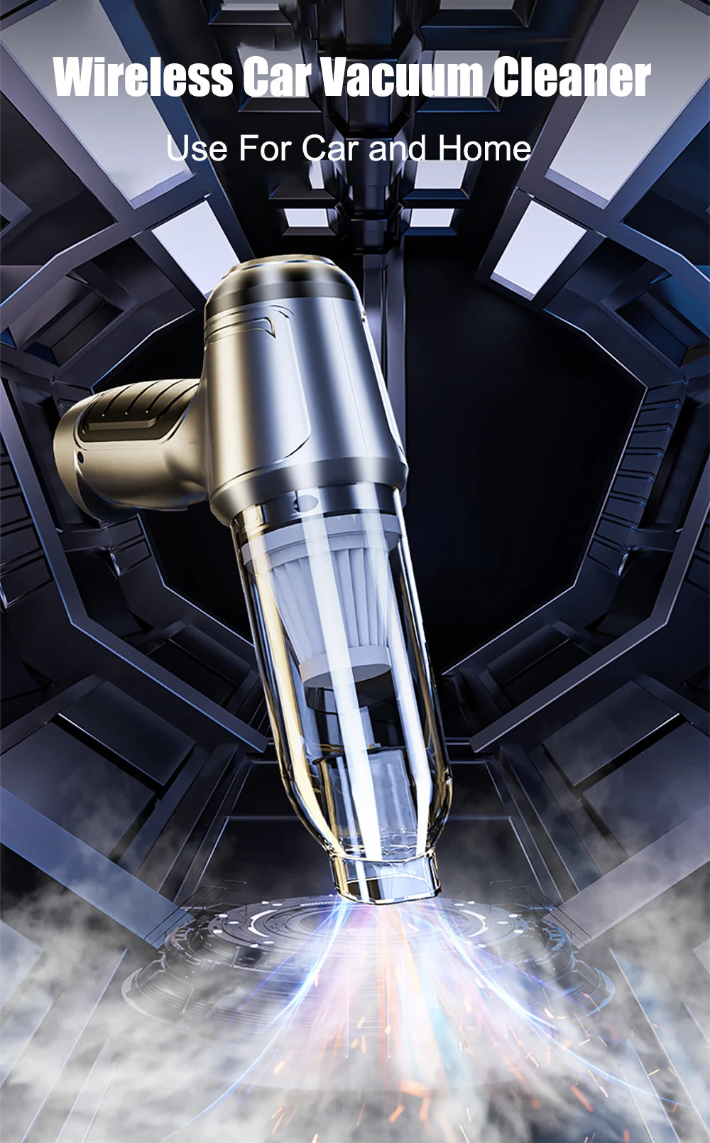 Bezprzewodowy mini odkurzacz samochodowy – przenośny odkurzacz do auta